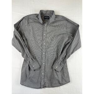 MTailor Custom Dress Shirt Black White Geometric Pattern San Francisco Made